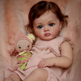 Reborn Baby Alma - 60 cm - Con Pelo - Niña - Ojos Abiertos - Piel Blanca