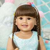 Toddler Niña Pelo Largo - 55 cm - Con Pelo - Niña - Ojos Abiertos - Piel Blanca