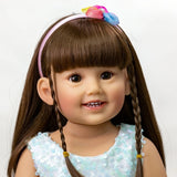 Toddler Niña Pelo Largo - 55 cm - Con Pelo - Niña - Ojos Abiertos - Piel Blanca